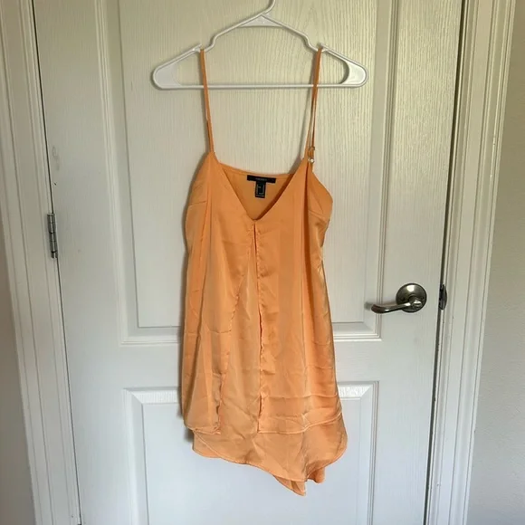 Forever 21 orange satin dress - Picture 1 of 3